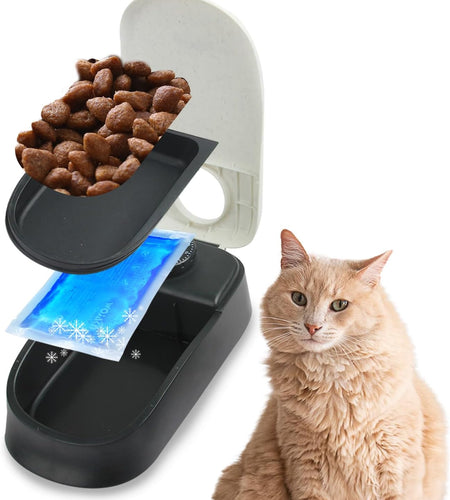 Automatic Pet Feeder for Dogs and Cats, 1.5 Cup Food Dispenser Feeder with 48-Hour Timer - Single