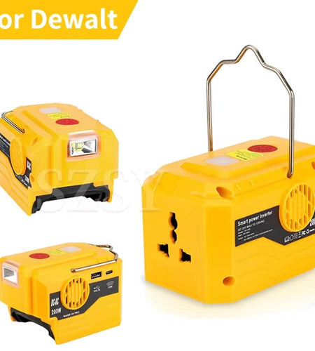 For Dewalt Battery Power Supply Inverter DC 18-20V AC 120V/220V Dual USB Outdoor Camping Battery Adapter Power Tool Accessories