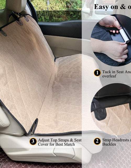 Load image into Gallery viewer, Dog Seat Covers, Dog Backseat Cover Pet Bench Protectors with Anti-Slip Backing, Back Seats Cover Rear Seat Covers Car Seat Cover for Dogs, Heather Khaki, 46" L * 52" W
