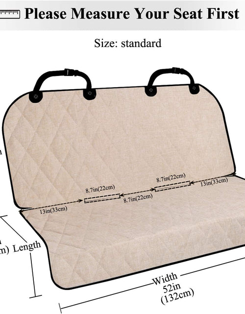 Load image into Gallery viewer, Dog Seat Covers, Dog Backseat Cover Pet Bench Protectors with Anti-Slip Backing, Back Seats Cover Rear Seat Covers Car Seat Cover for Dogs, Heather Khaki, 46" L * 52" W
